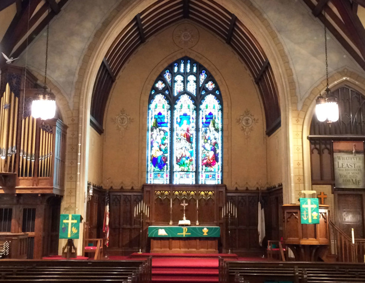 Peace Lutheran Church sanctuary altar, Hutchinson MN